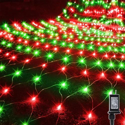 Miniatura 9 de Waterglide - Luces de red de San Valentín para exteriores, 12 x 5 pies, 360 luces LED de malla con 8 modos de iluminación, luces impermeables