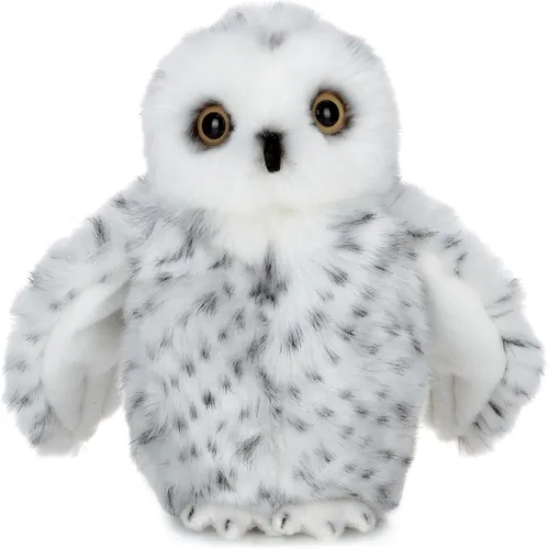 Bearington Collection Peluche de búho nevado – Diseño moderno suave y esponjoso de 8 pulgadas – Juguete de peluche de búho de peluche – para niños y