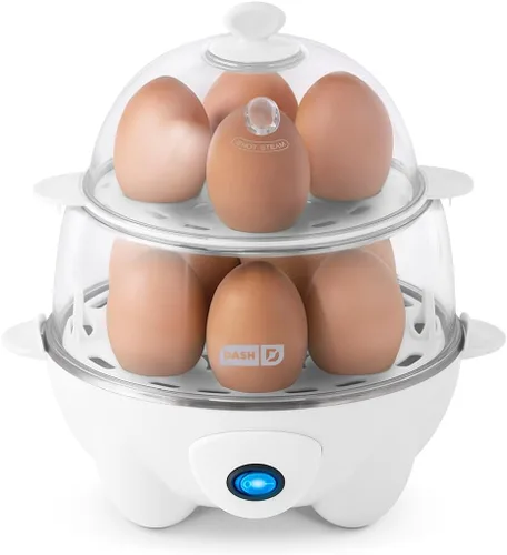 Miniatura 10 de Dash Deluxe Hervidor de Huevos - Hervidor, Escalfador y Vaporizador - Incluye Guía de Medidas y Recetas - Apto para Lavavajillas - Capacidad para 12