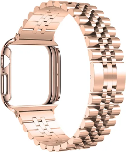 Miniatura 12 de baozai Correas compatibles con Apple Watch de 1.811 in 1.772 in 1.732 in 1.654 in 1.614 in 1.575 in 1.496 in, correa de acero inoxidable con funda