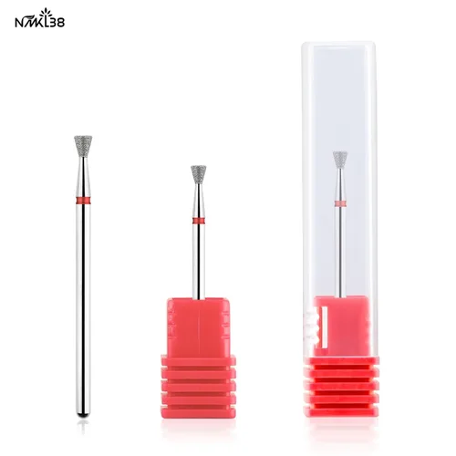 Miniatura 6 de Brocas de diamante cónico para preparación de uñas 3/32 vástago de broca limpiador de cutículas herramienta