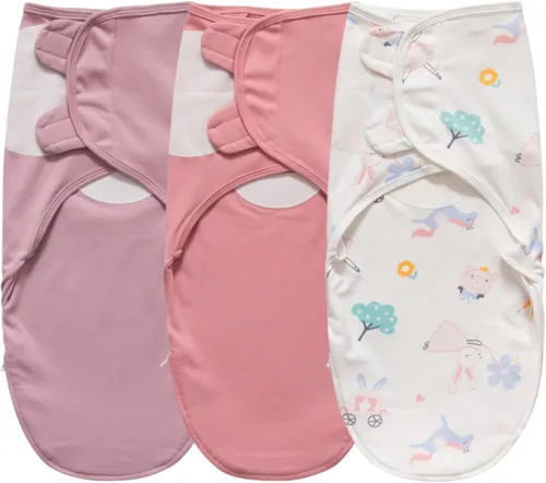 Miniatura 6 de Little Tots Manta de envolver para bebé, niña y niño, fácil de cambiar, saco de dormir ajustable para bebés recién nacidos de 0 a 3 meses