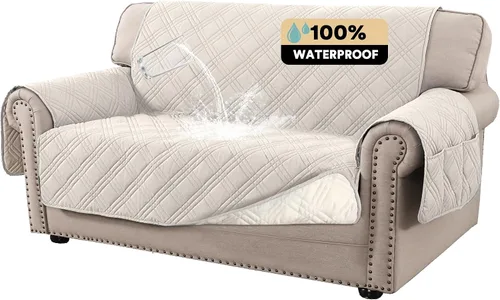 Miniatura 28 de PrinceDeco - Funda para sofá reclinable 100% impermeable, funda para sofá para sala, protector de muebles resistente al agua con correas elásticas