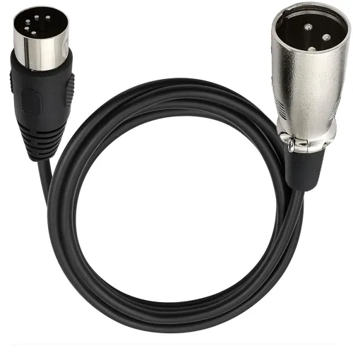 Miniatura 2 de MIDI 5 pines DIN macho a XLR 3 pines macho cable para instrumentos de música de partido (5 pies)