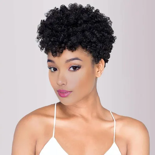 Miniatura 21 de MIMAN - 3 paquetes de trenzas de cabello rizado corto a crochet de 10 pulgadas, extensiones de trenzado sintético de 6 mm para peinado de mohawk