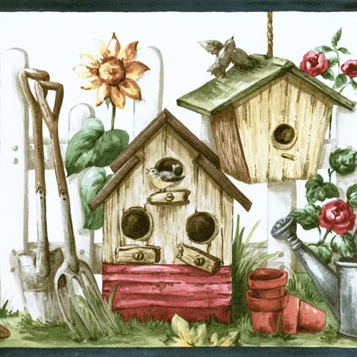 Miniatura 14 de CONCORD WALLCOVERINGS ™ Papel Pintado Borde País Patrón Adornos Geométricos Para Casa Rural Sala De Estar, Beige Borgoña Azul, 15 pies Por 7 in