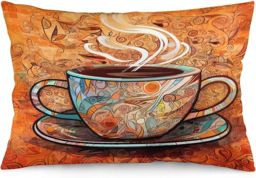 Miniatura 9 de Funda de almohada con sombrero de bruja con diseño de gato de 20 x 30 pulgadas, diseño de impresión de doble cara con cremallera invisible, Patrón 8
