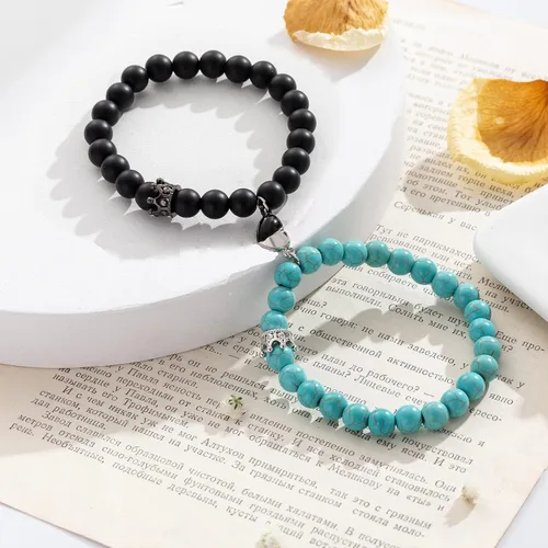 Miniatura 2 de BMMYE Magnetic Couple Bracelets Valentine's Day Gift, Long Distance Relationship Boyfriend and Girlfriend His and Her Bracelet pulseras para parejas