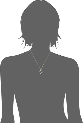 Miniatura 5 de Tienda Essentials Sterling Silver Diamond Heart Pendant Necklace (previously Tienda Collection)