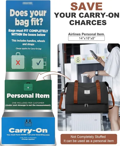Miniatura 20 de Bolsa de viaje para mujer, bolsa deportiva para gimnasio, H-Negro
