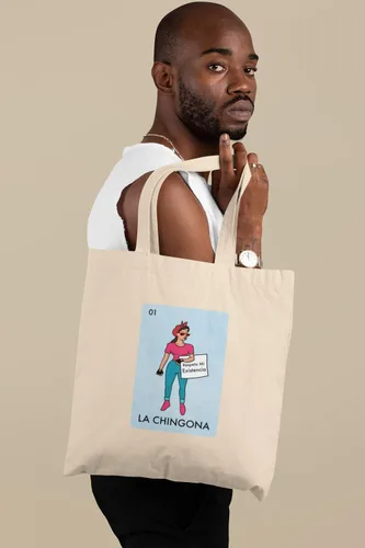Miniatura 5 de La Chingona Parody Feminist Latina Canvas Tote Bag