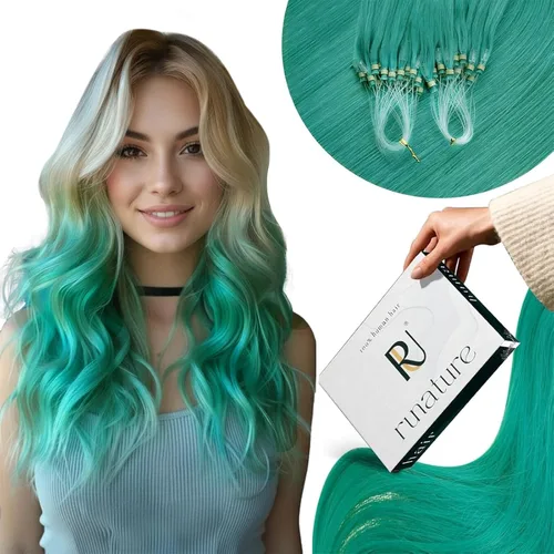Miniatura 31 de RUNATURE Extensiones de cabello humano con punta en I Tip de 18 pulgadas, extensiones de cabello natural Remy para mujer, extensiones de cabello