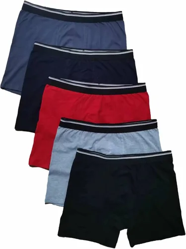 Calzoncillos tipo bóxer de algodón elástico sin etiquetar para hombre, 5 piezas