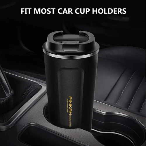 Miniatura 2 de Taza de viaje al vacío de 12 onzas para bebidas heladas/bebidas calientes, taza de café aislada de acero inoxidable de doble pared, taza de café