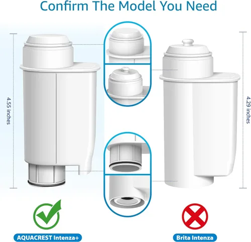 Miniatura 4 de AQUA CREST Filtro de café, repuesto para filtro de agua Brita Intenza+ Gaggia, Philips, Saeco, CA6702/00, filtro de agua Intenza+, certificado TÜV