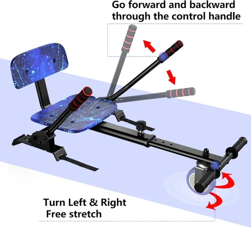 Miniatura 4 de LIEAGLE Scooter with Seat Attachment, 6.5" Scooters Go Kart Combo with Colorful LED Lights & Bluetooth, for Kids Boys Girls Adults All Ages 6.5