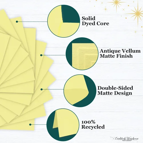 Miniatura 4 de Cardstock Warehouse Pop Tone Banana Split Yellow - 12 x 12 pulgadas - 100 libras / 9.52 oz/m² de papel de cartulina mate premium - 25 hojas