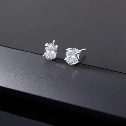 Miniatura 8 de Gem Stone King Aretes de oro de 14 quilates con piedra natal ovalada de 0.315 x 0.236 in Aretes de oro para mujer