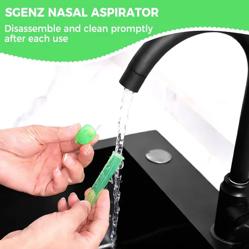 Miniatura 6 de Aspirador nasal para bebé con 20 filtros de higiene, limpiador de nariz reutilizable para bebés, fácil de usar y limpiar, 0+recién nacido-portátil