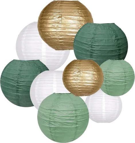 Miniatura 12 de Linterna de papel de dragón de nube de 8 pulgadas, lámpara de papel china japonesa (juego de 5, beige)