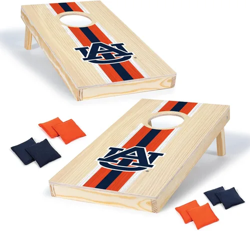 Miniatura 30 de Wild Sports College - Juego de cornhole de madera maciza de 1 x 2 pies con impresión directa HD gráficos del equipo, tamaño de viaje