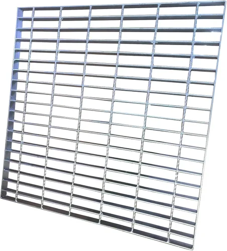 Miniatura 22 de Rejilla de drenaje de acero galvanizado con borde de 24 x 24 pulgadas, cubierta de canal de entrada de alta resistencia clase B de 28100 libras