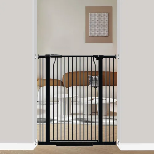 Miniatura 15 de Puerta de bebé extra alta de 40.5 pulgadas para puertas, puerta extra ancha para mascotas de 40.6 a 49.1 pulgadas, sin taladro, barrera de espacio