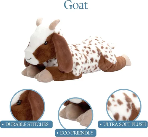 Miniatura 4 de The Petting Zoo Peluche de cabra de peluche, regalos para niños, animales salvajes de la vida silvestre, juguete de peluche de cabra, 24 pulgadas