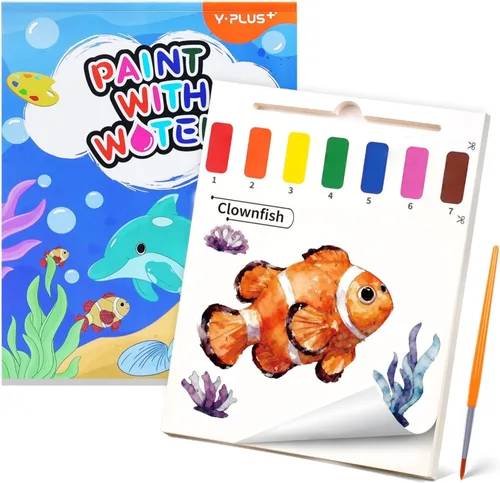 Miniatura 13 de YPLUS Libros de pintura con agua para niños pequeños, juguetes de arte y manualidades de pintura de acuarela, regalo para niños de 1 a 3, 2 a 4, 4 a