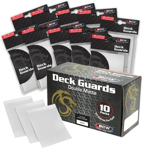 Miniatura 13 de BCW Deck Guard - Fundas dobles mate para tarjetas, caja de 500 unidades (10 paquetes de 50 fundas), sin ácidos, sin PVC, se adapta a tarjetas