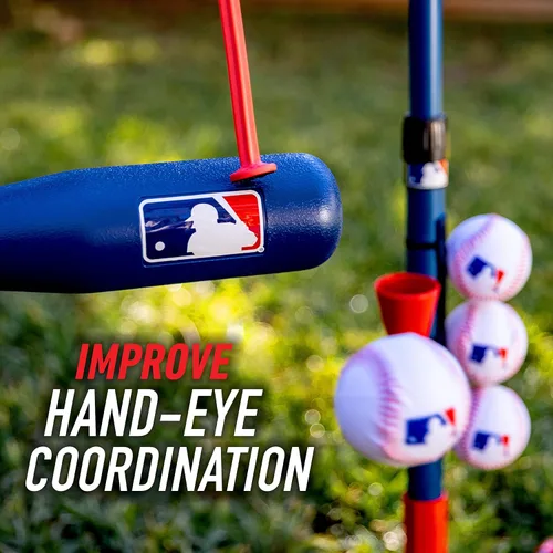 Miniatura 4 de Franklin Sports Grow-with-Me - Soporte de bateo de béisbol para niños + juego de base para jóvenes + niños pequeños - Juego de soporte de bateo