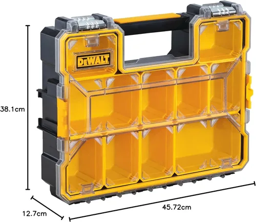 Miniatura 3 de DEWALT Organizador de piezas pequeñas, caja de almacenamiento de hardware con separadores extraíbles, 10 compartimentos (DWST14825)