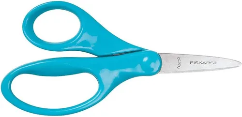 Tijeras clásicas para niños, de punta roma, 5 pulgadas, los colores pueden variar, 100% poliéster, 1
