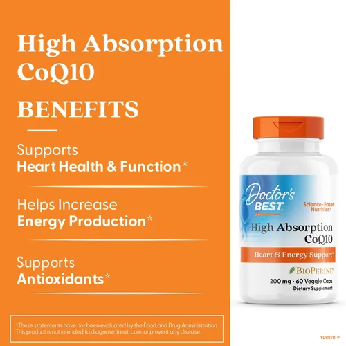 Miniatura 4 de CoQ10 de alta absorción de Doctor's Best. (0.007 oz), DRB-00111, 1, 1