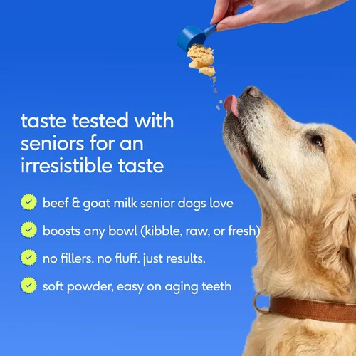 Miniatura 9 de Native Pet Vitaminas y suplementos diarios para perros mayores – Polvo multivitamínico 12 en 1 para perros mayores – Apoya la movilidad