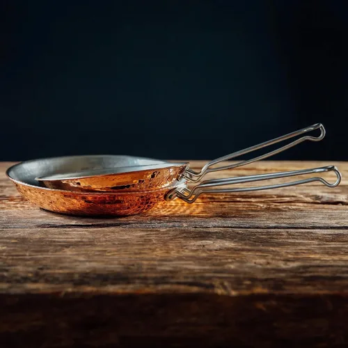 Miniatura 3 de Sertodo Copper Sartén 10 pulgadas de diámetro Sistema patentado de mango de acero inoxidable Forro de estaño naturalmente antiadherente