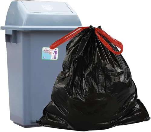 Miniatura 6 de Teyyvn Bolsas de basura negras con cordón de 3 galones, 220