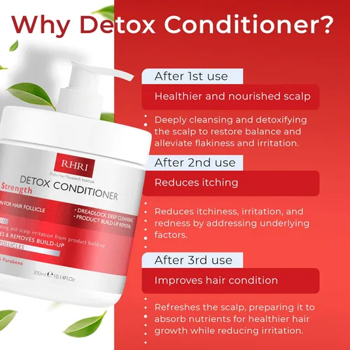 Miniatura 4 de Acondicionador Detox – Acondicionador de Limpieza Profunda para Cabello Dañado y Seco Detox de Metales Pesados y Eliminación de Acumulación