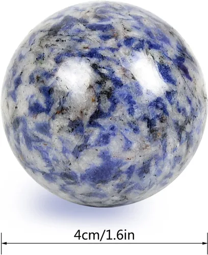 Miniatura 2 de Fengshuibringluck Bolas de salud chinas Baoding de cristal natural de 1.6 pulgadas para terapia de manos, ejercicio y alivio del estrés
