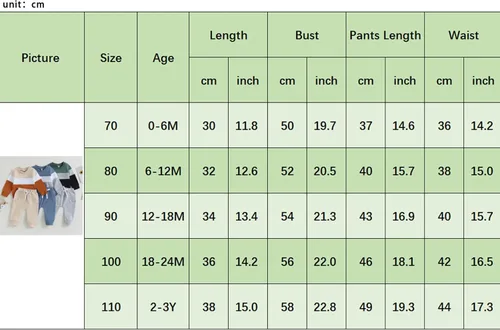 Miniatura 7 de BeQeuewll Ropa para bebé niño de otoño e invierno, 2 piezas, bloque de color, sudadera y pantalones con cuello redondo