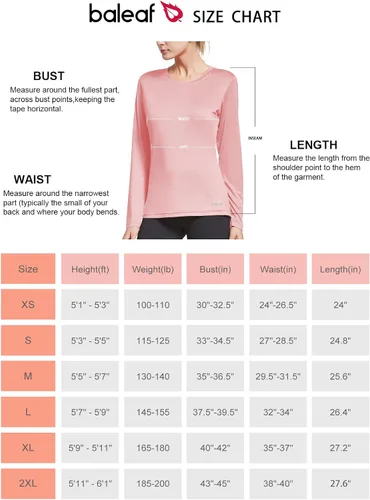 Miniatura 6 de BALEAF Women's Long Sleeve Running Shirts Workout Tops Athletic Active Quick Dry Soft Lightweight