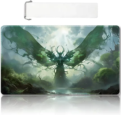Miniatura 57 de Tapete de Juego MTG Premium Cosido con Zonas y Respaldo de Goma Antideslizante - Tapete de Juego TCG para MTG y Otros Juegos de Cartas - Diseño Dkt