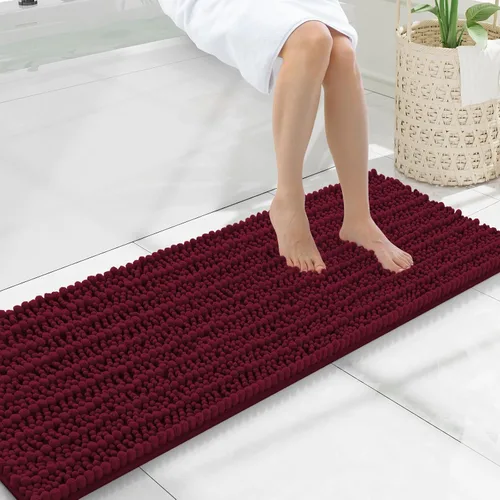 Miniatura 297 de Smiry Alfombras de Baño 24x16 pulgadas, Alfombras de Baño de Chenilla Extra Suaves y Absorbentes, Respaldo de Goma Antideslizante, Lavable a Máquina