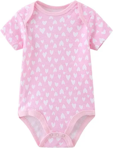 Miniatura 13 de Kiddiezoom Body unisex de manga corta para bebé, paquete de 5