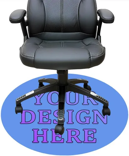 Miniatura 50 de Tapete redondo personalizado para silla de escritorio de oficina, diseño de tu propio logotipo de foto, texto, alfombrillas circulares