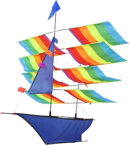 Cometa enorme del barco del arco iris 3D para los deportes al aire libre y la actividad del juego de los niños