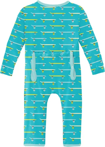 Miniatura 2 de KicKee Pants Overol estampado con cremallera, ropa de bebé súper suave, ropa de dormir de una pieza para bebé y niño
