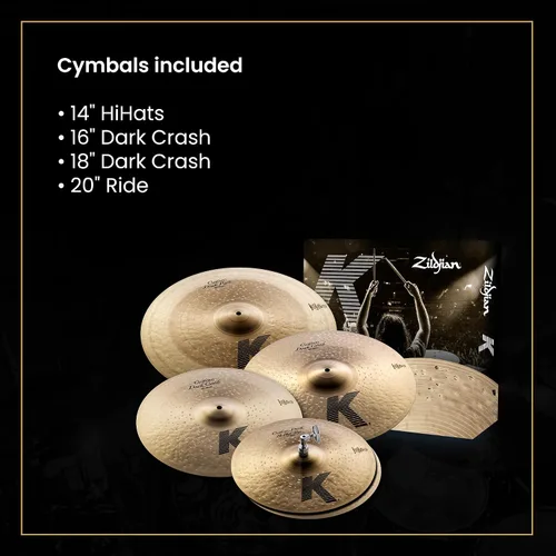 Miniatura 2 de Avedis Zildjian Company K Custom Dark - Paquete de platillos (4 piezas)