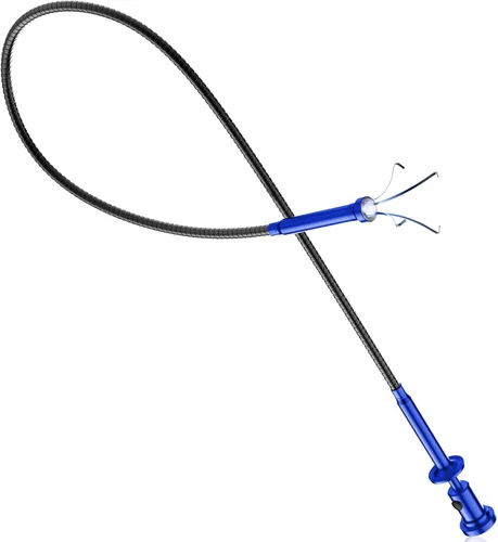 Miniatura 10 de Housolution Herramienta Agarradora Magnética de 28.34 pulgadas de Cuatro Garras, Recogedor Alcanzador de Manguera Doblable Barredora con Luz LED