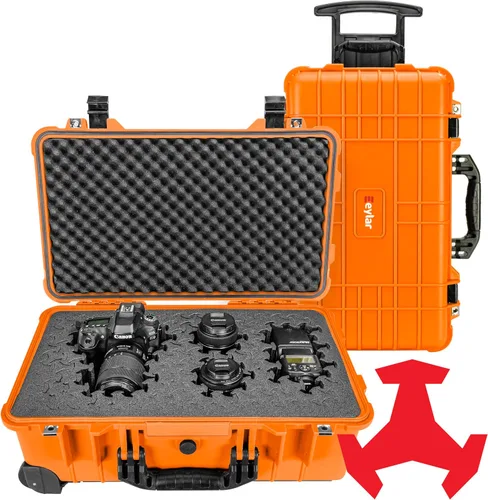 Miniatura 10 de Eylar Estuche rígido de 22 pulgadas con rodillo de mano con espuma Ragar XP Crosslink reconfigurable y reutilizable, impermeable, a prueba de golpes